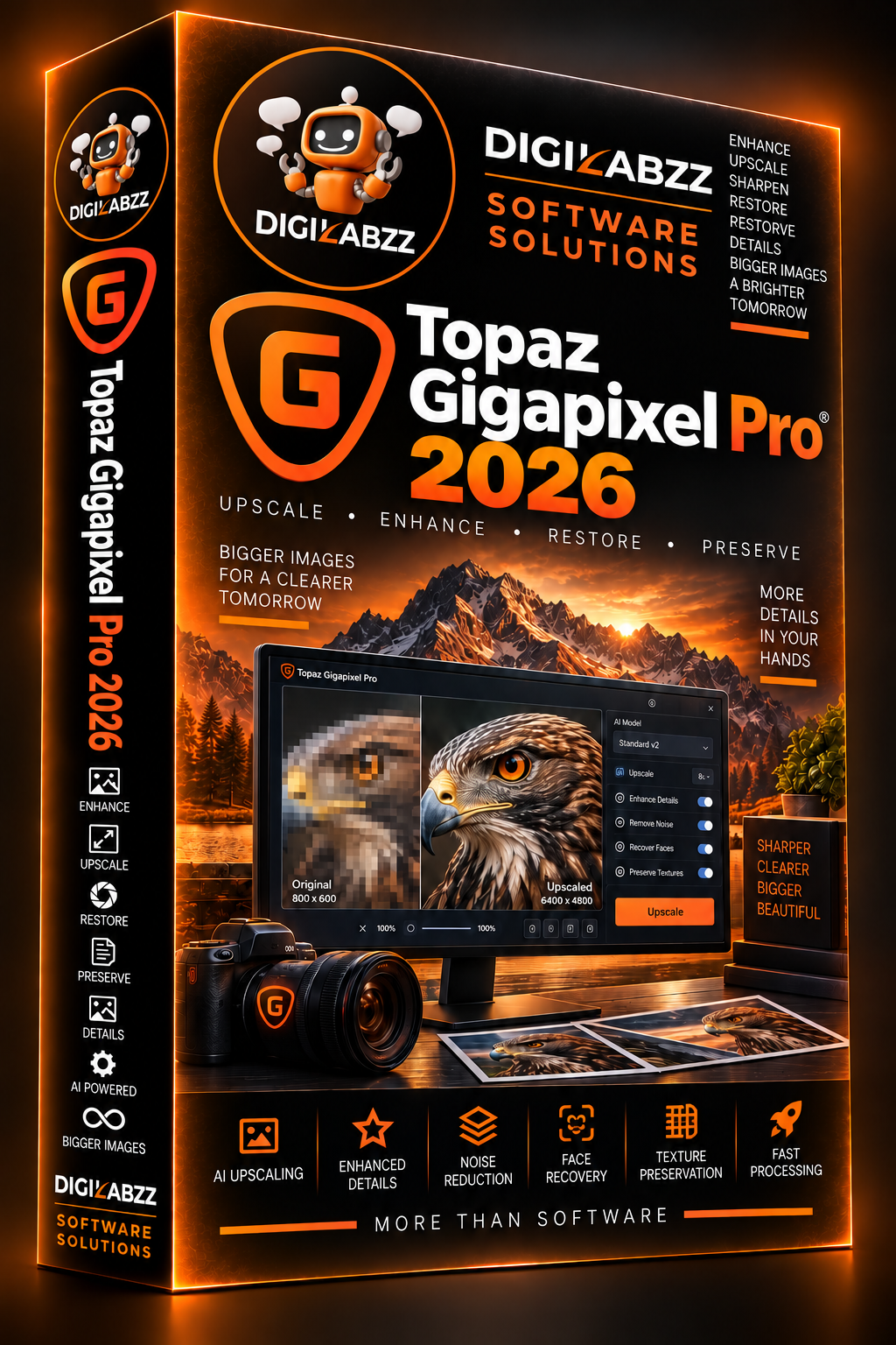DigiLabzz kutija Topaz Gigapixel Pro 2026